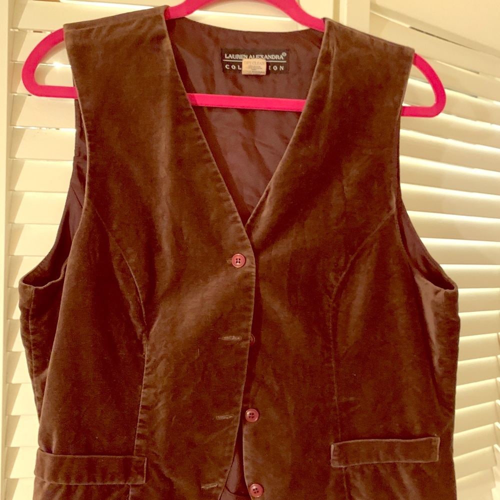 Vintage brown velvet Vest